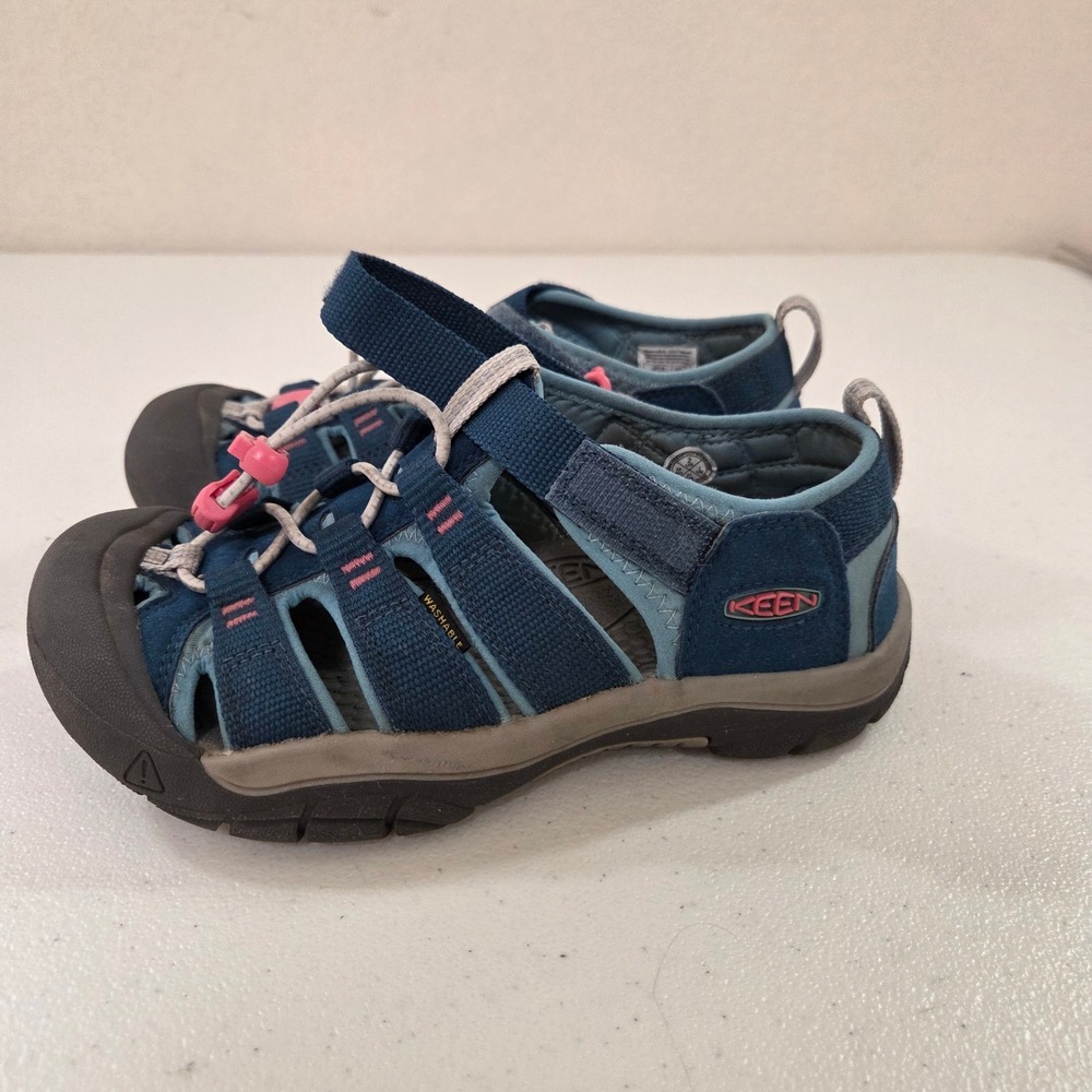 KEEN Newport H2 Blue Pink Kids Sport‎ Sandals Size 2 US EU 34 Washable Hiking